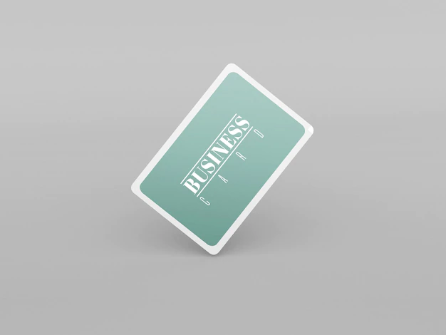 Free PSD | Rounded business card mockup