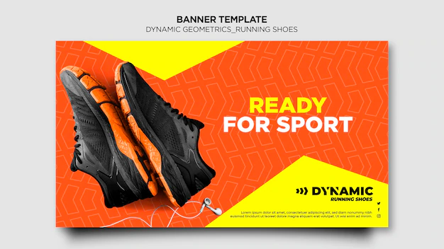 Free PSD | Running shoes banner template