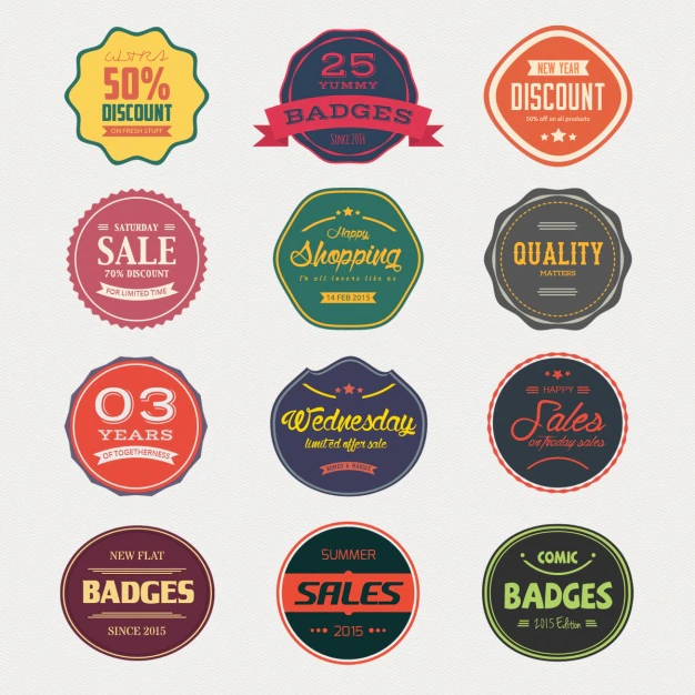 Free PSD | Sale badges collection