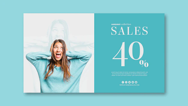 Free PSD | Sales banner template with image
