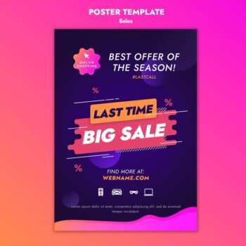 Free PSD | Sales offers poster template