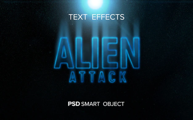 Free PSD | Science fiction text effect