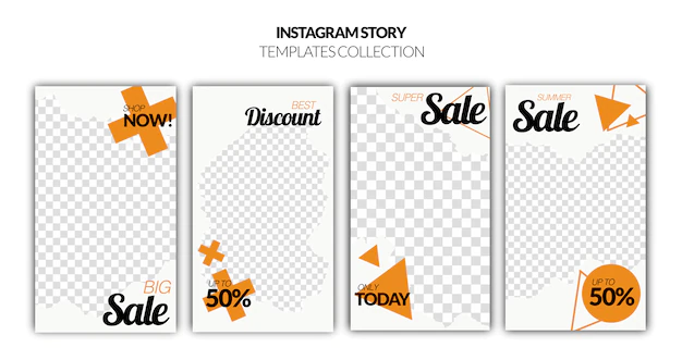 Free PSD | Set of instagram stories sale banner