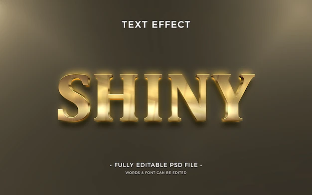 Free PSD | Shiny text effect design