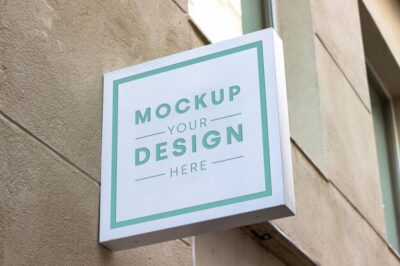 Free PSD | Shop signboard mockup