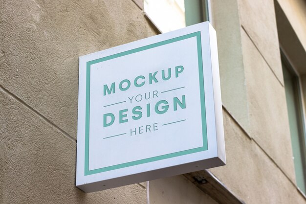 Free PSD | Shop signboard mockup