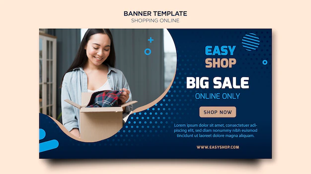 Free PSD | Shopping online banner template