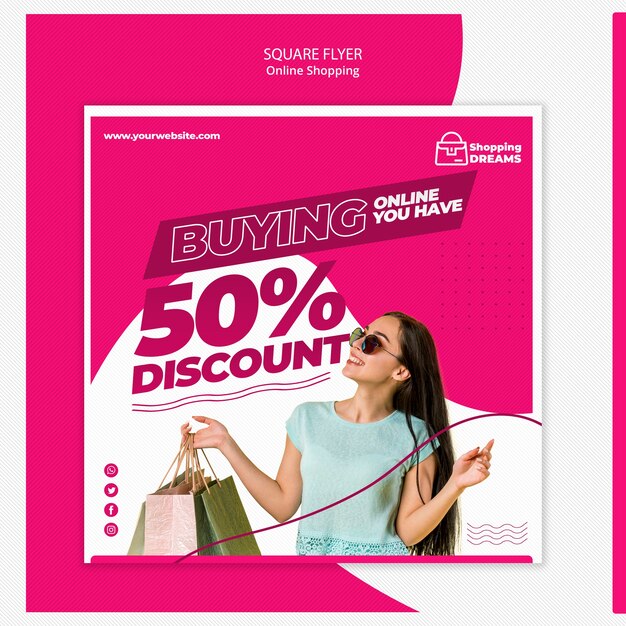 Free PSD | Shopping online flyer