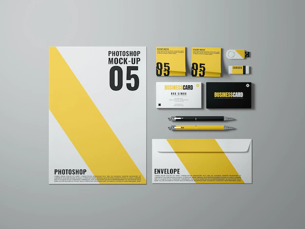 Free PSD | Simple branding mockup template