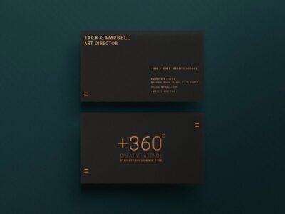 Free PSD | Simple dark business card mockup template