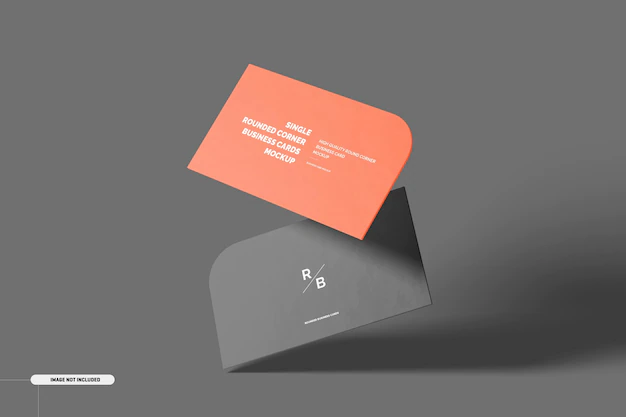 Free PSD | Single rounded corner business card mockup