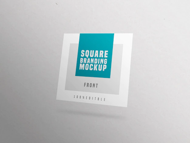 Free PSD | Single square business card  mockup