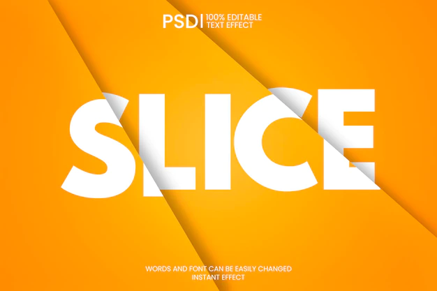Free PSD | Slice text effect