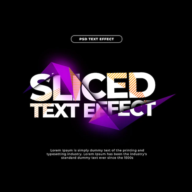 Free PSD | Sliced text effect