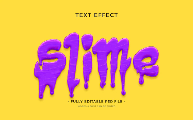 Free PSD | Slime text effect