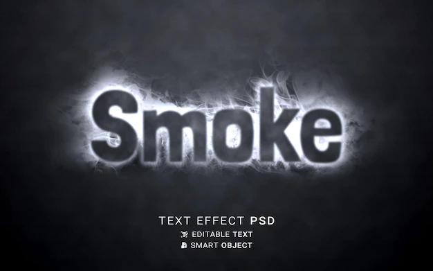 Free PSD | Smoke text effect writing