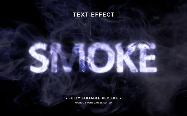 Free PSD | Smoke text effect