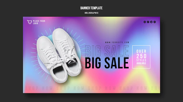 Free PSD | Sneakers sale ad template banner
