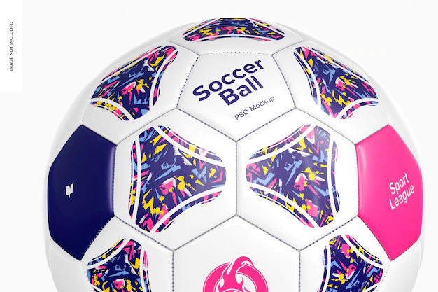 Free PSD | Soccer ball mockup, close up