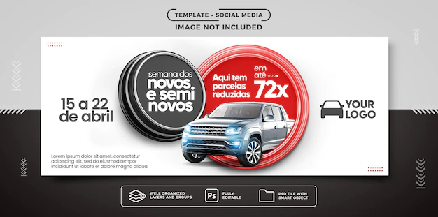 Free PSD | Social media banner template new and used vehicle offers