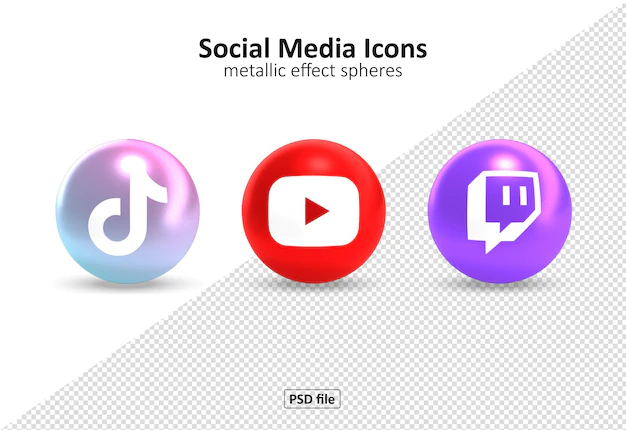 Free PSD | Social media icons logos