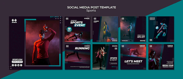 Free PSD | Social media post template for sport event