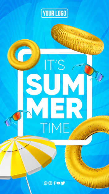 Free PSD | Social media stories its summer time