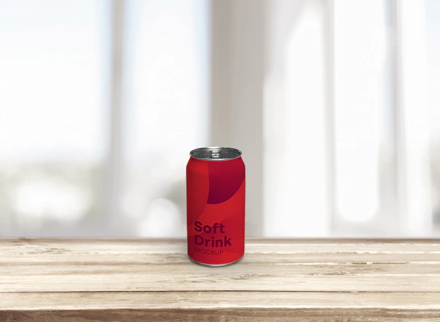 Free PSD | Soda can mockup