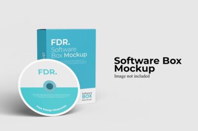 Free PSD | Software box mockup