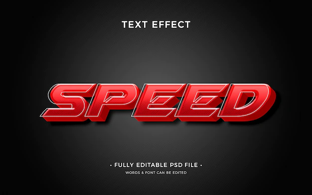 Free PSD | Speed text effect