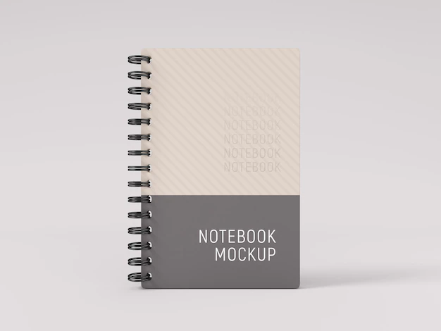 Free PSD | Spiral notebook stationery