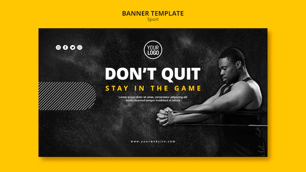 Free PSD | Sport banner template theme