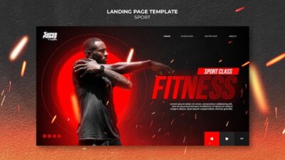 Free PSD | Sport class landing page template