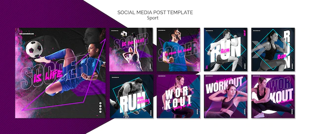 Free PSD | Sport concept social media post