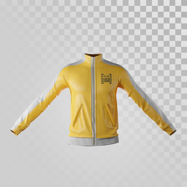 Free PSD | Sports yellow sweatshirt yellow hoodie mockup 3d illustration