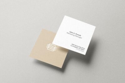 Free PSD | Square card mockup