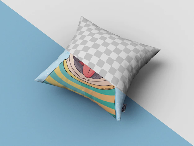 Free PSD | Square pillow mockup