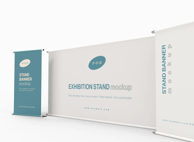 Free PSD | Stand banner mockup