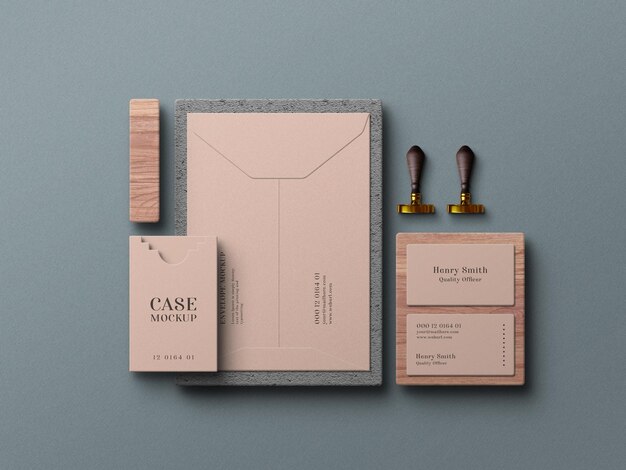 Free PSD | Stationery set mockup