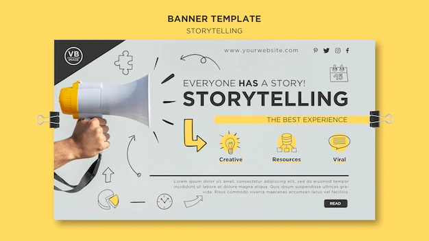 Free PSD | Storytelling banner template
