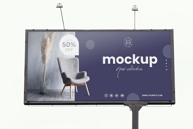 Free PSD | Street billboard display mock-up