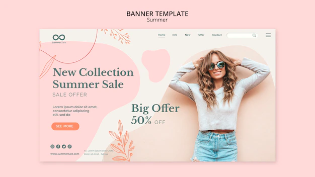 Free PSD | Summer collection banner template