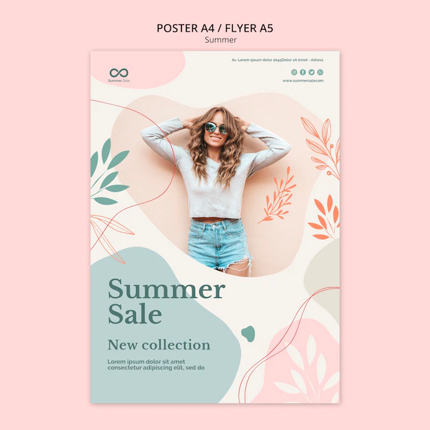 Free PSD | Summer collection flyer design