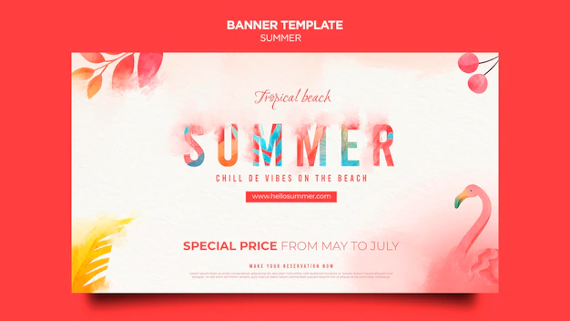 Free PSD | Summer sale banner template