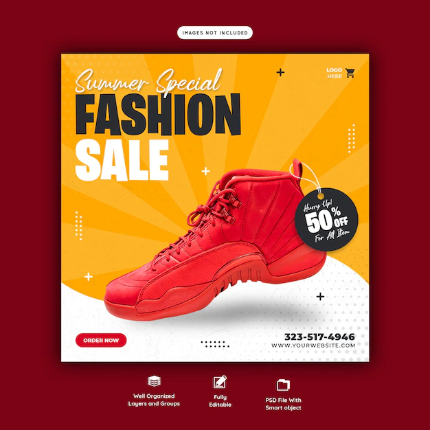 Free PSD | Summer special fashion sale instagram post template