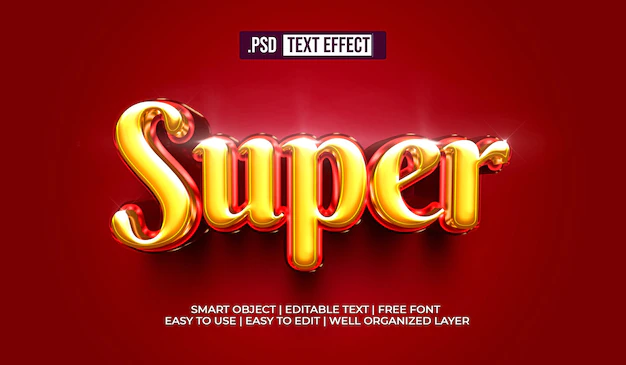 Free PSD | Super text style effect