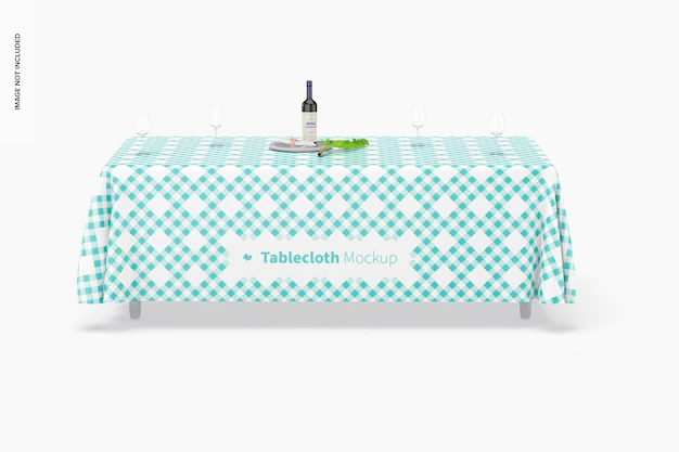 Free PSD | Tablecloth mockup, front view