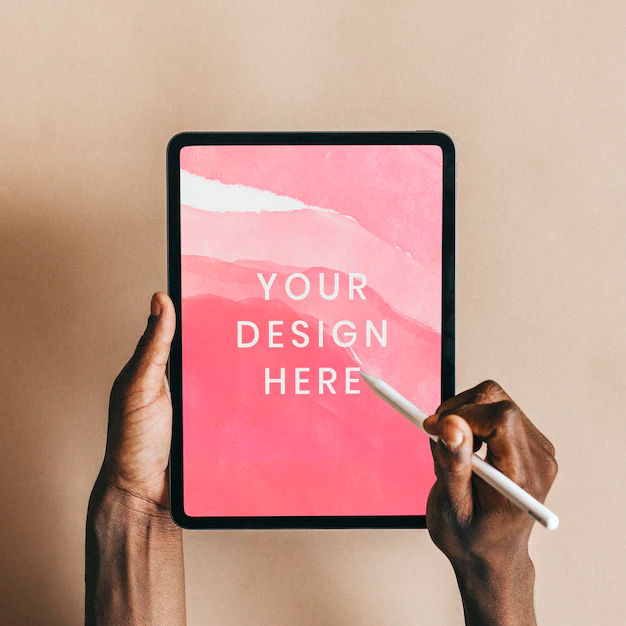 Free PSD | Tablet screen mockup psd, digital device with