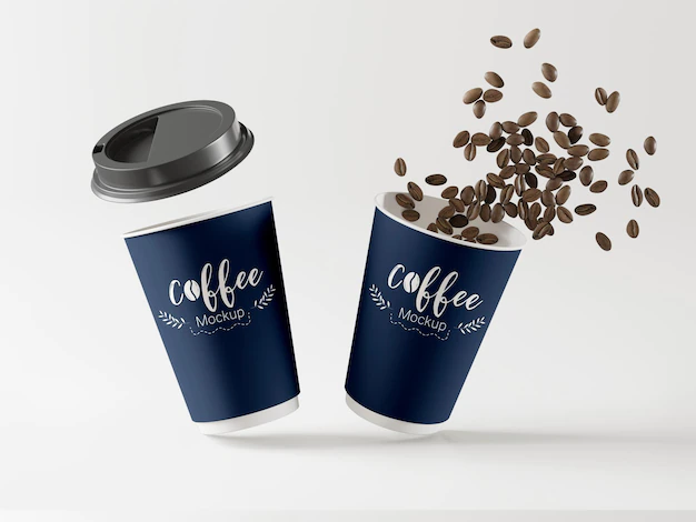 Free PSD | Take away coffee cups mockup