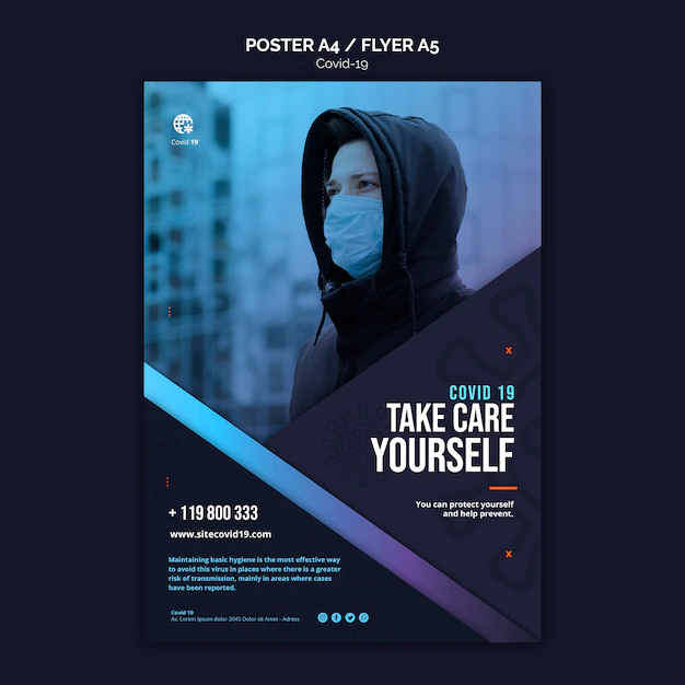 Free PSD | Take care of yourself poster template